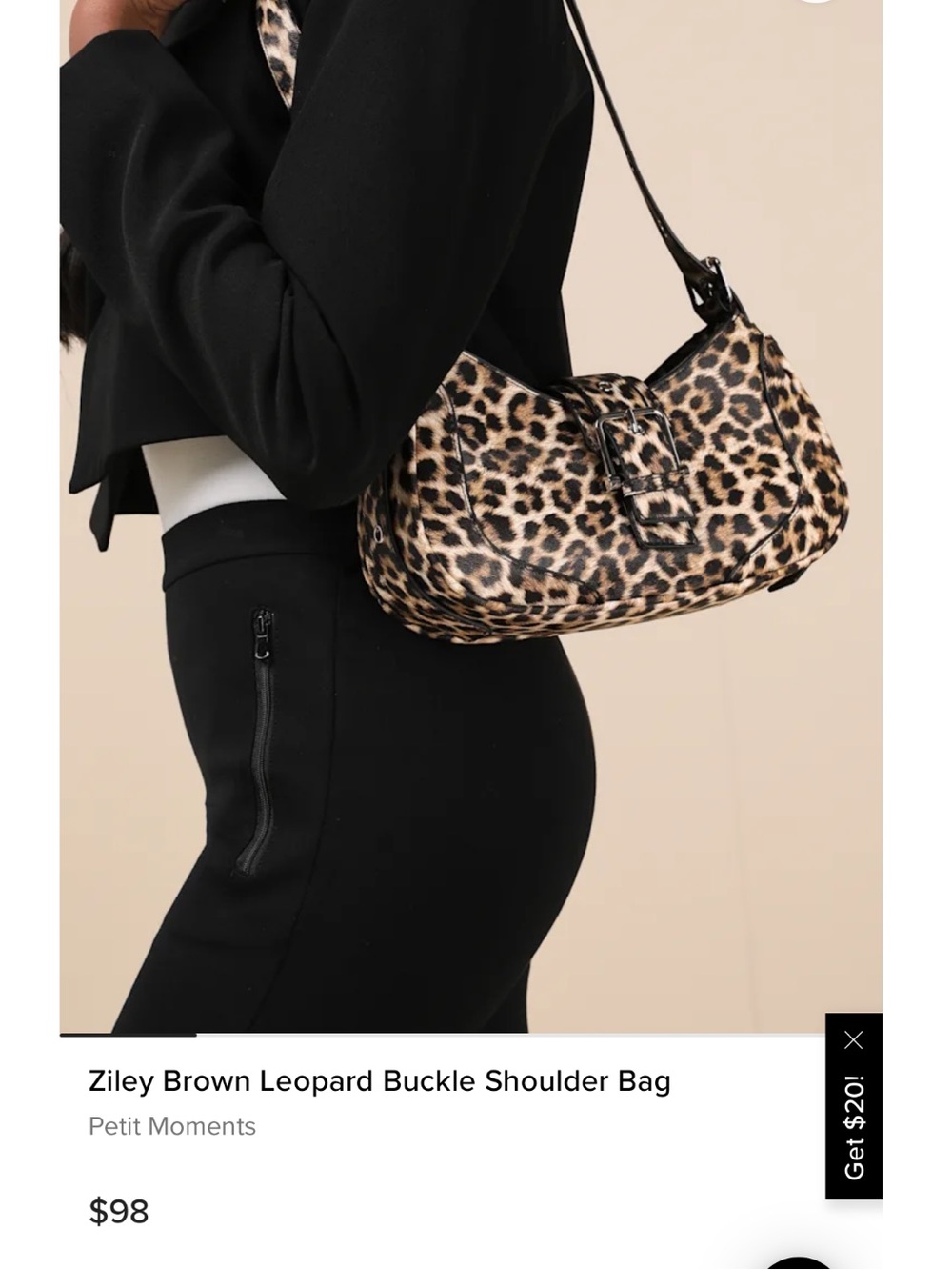 Ziley Leopard Print Shoulder Bag
